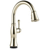 Delta Cassidy Collection Polished Nickel One Handle Electronic One Hole Pull-Down Swivel Spout Kitchen Sink Faucet with Touch2O Technology D9197TPNDST