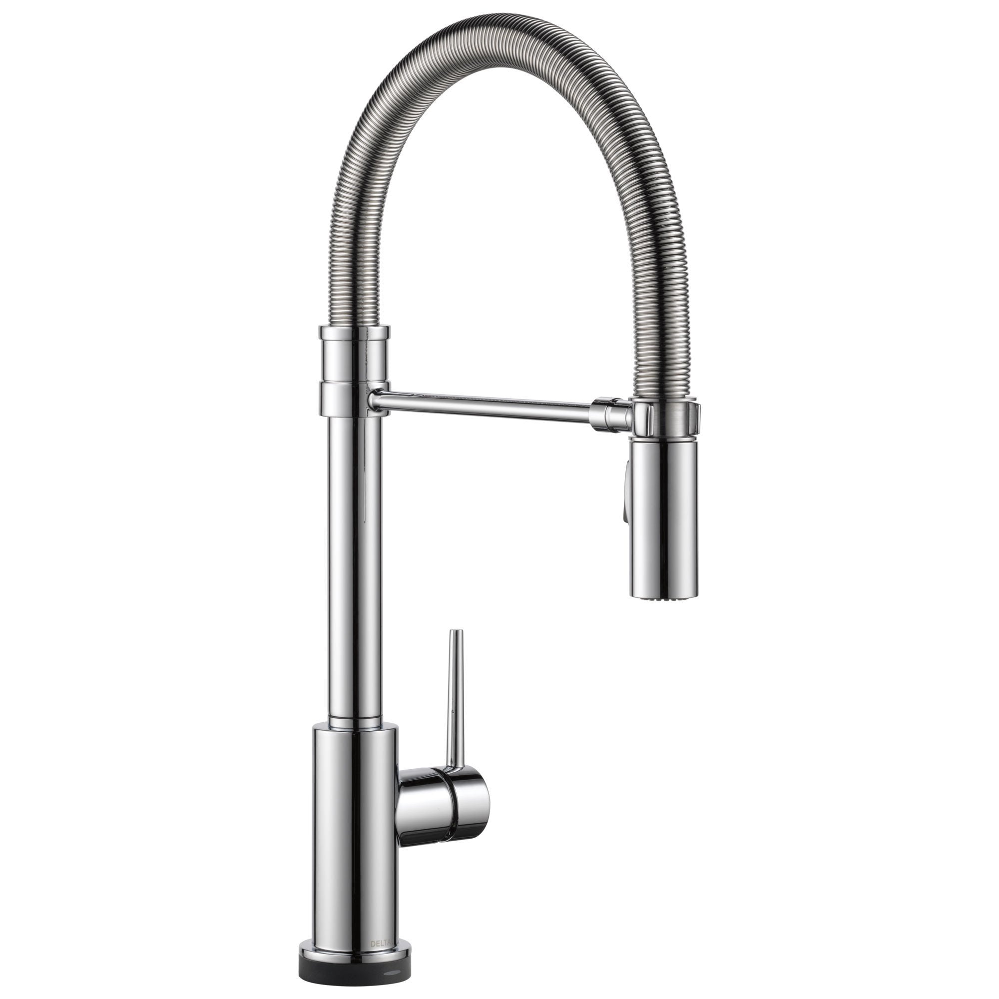 Delta Trinsic Collection Chrome Finish Single Handle Pull-Down Spring Spout Electronic Kitchen Sink Faucet with Touch2O Technology 739277