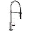 Delta Trinsic Black Stainless Steel Finish Single Handle Pull-Down Spring Spout Kitchen Faucet with Touch2O Technology D9659TKSDST