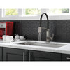 Delta Pivotal Black Stainless Steel Finish Single Handle Exposed Hose Kitchen Faucet D9693KSDST