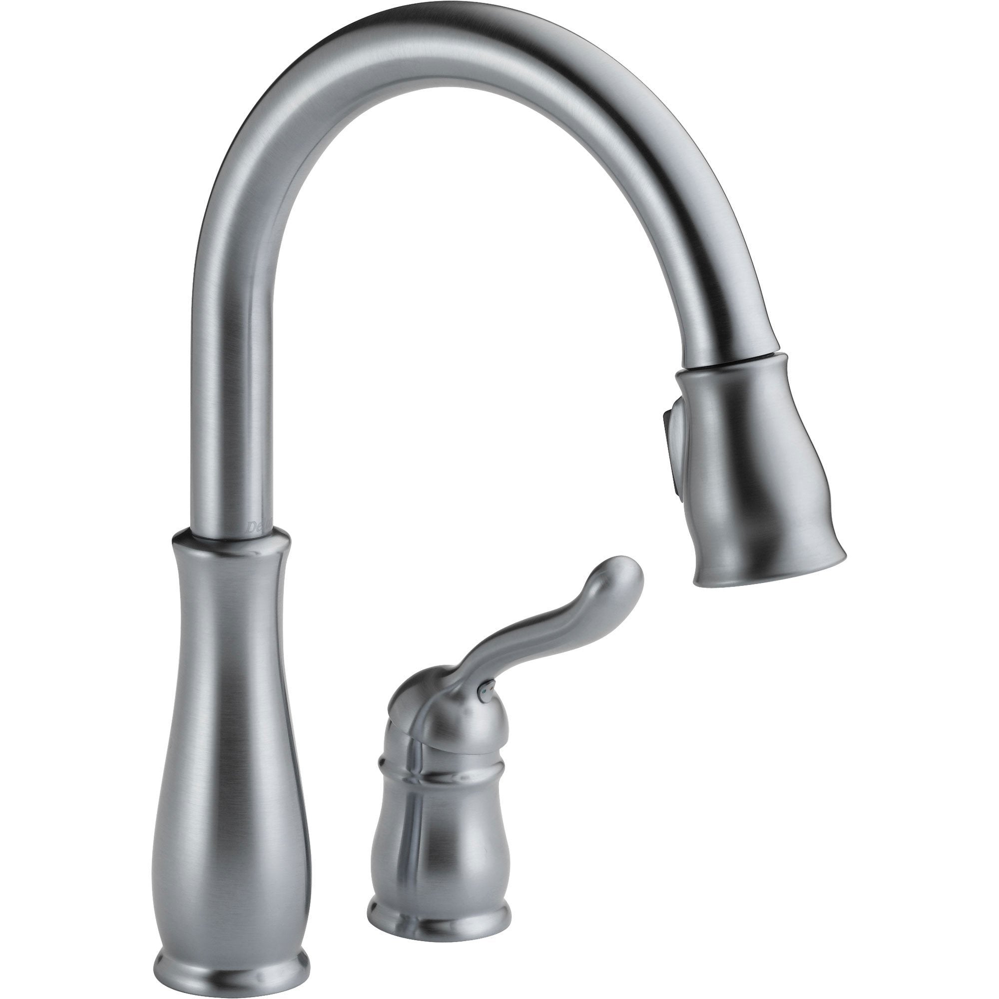 Delta Leland Arctic Stainless Two Hole Pull-Down Sprayer Kitchen Faucet 610458