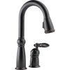 Delta Victorian Collection Venetian Bronze Finish Pull Down Kitchen Sink Faucet and Single Handle Pull Out Bar / Prep Faucet Package D023CR