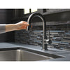 Delta Trinsic Black Stainless Steel Finish Single Handle Pull-Down Bar/Prep Sink Faucet D9959KSDST
