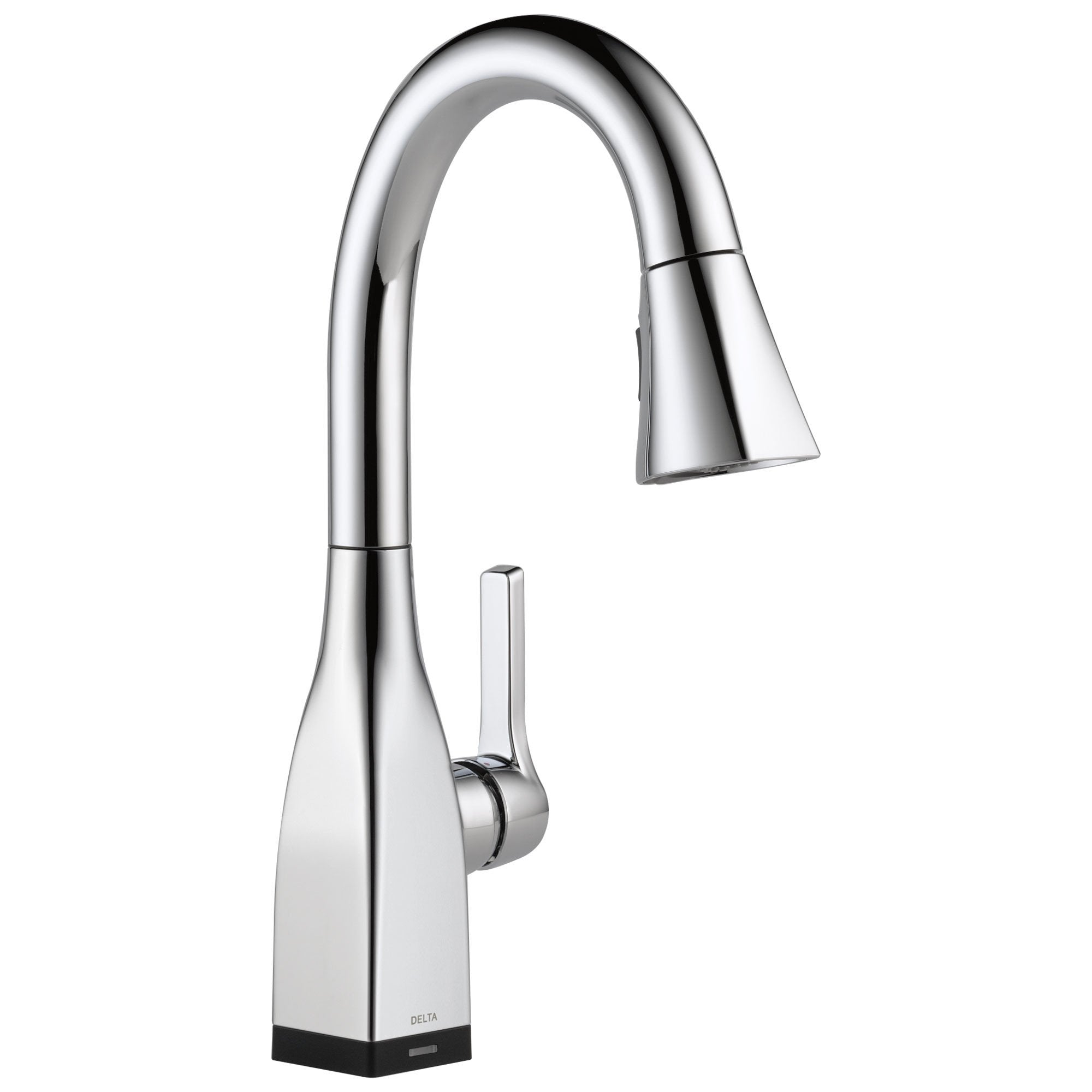 Delta Mateo Collection Chrome Finish Modern Single Handle Pull-Down Electronic Bar / Prep Sink Faucet with Touch2O Technology 732803