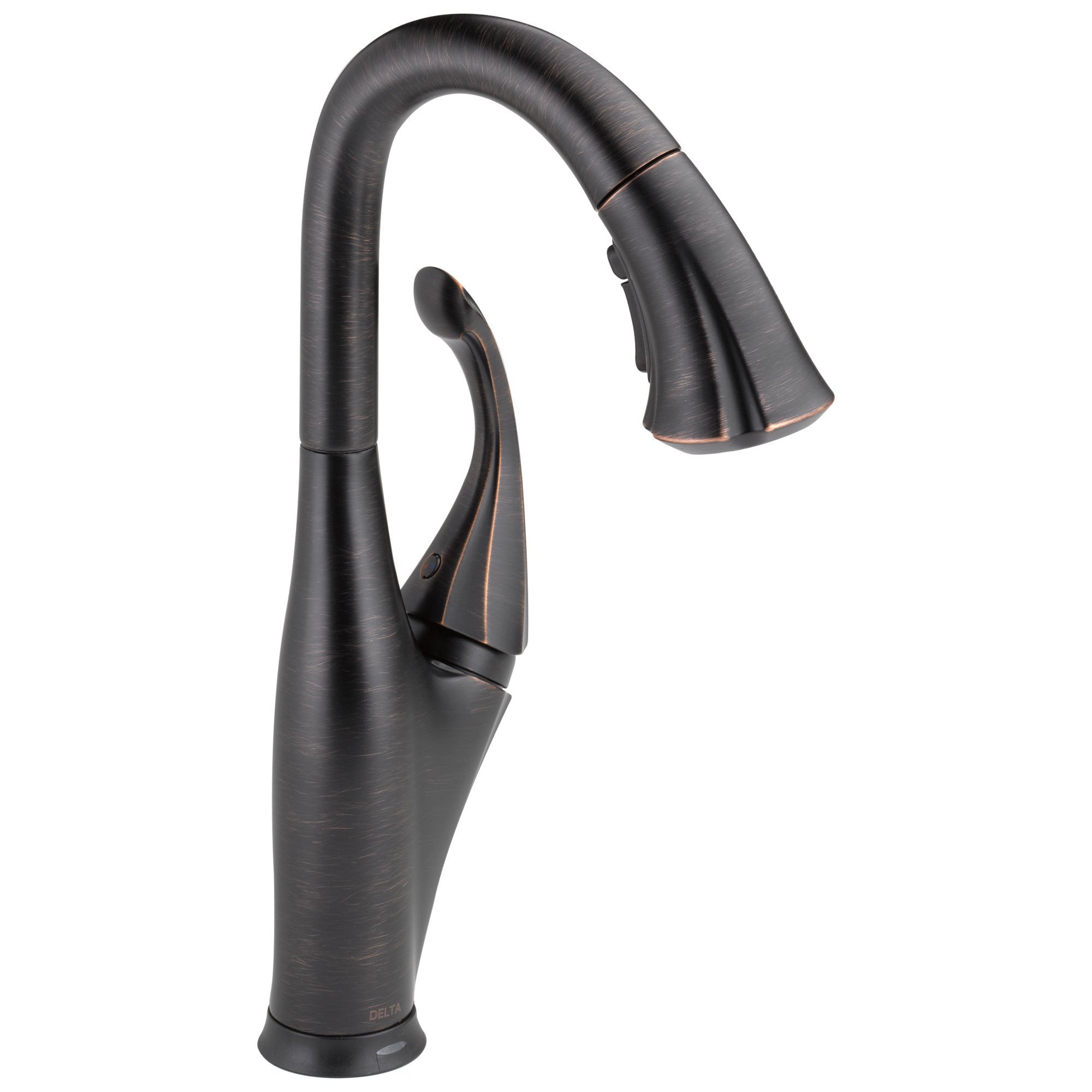 Delta Addison Collection Venetian Bronze Finish Single Handle Pull-Down Bar / Prep Sink Faucet with Touch2O Technology 522002