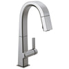 Delta Pivotal Arctic Stainless Steel Finish Single Handle Pull Down Bar/Prep Faucet D9993ARDST