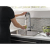 Delta Pivotal Arctic Stainless Steel Finish Single Handle Pull Down Bar/Prep Faucet With Touch2O Technology D9993TARDST
