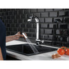 Delta Pivotal Chrome Finish Single Handle Pull Down Bar/Prep Faucet With Touch2O Technology D9993TDST