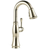Delta Cassidy Collection Polished Nickel Finish Single Handle Pull-Down Bar / Prep Sink Faucet 751590