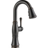 Delta Venetian Bronze Cassidy Single Handle Pull Down Kitchen Faucet and One Handle Pull-Out Bar / Prep Faucet Package D080CR