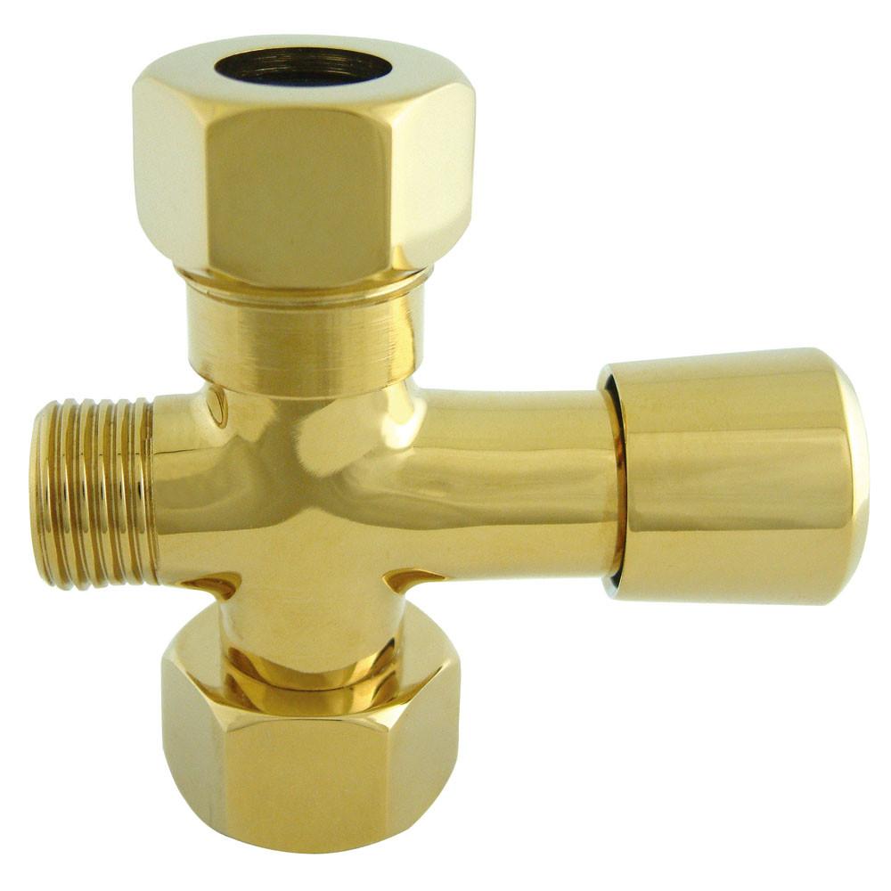 Kingston Polished Brass Shower Diverter button for use with Clawfoot tub Faucet