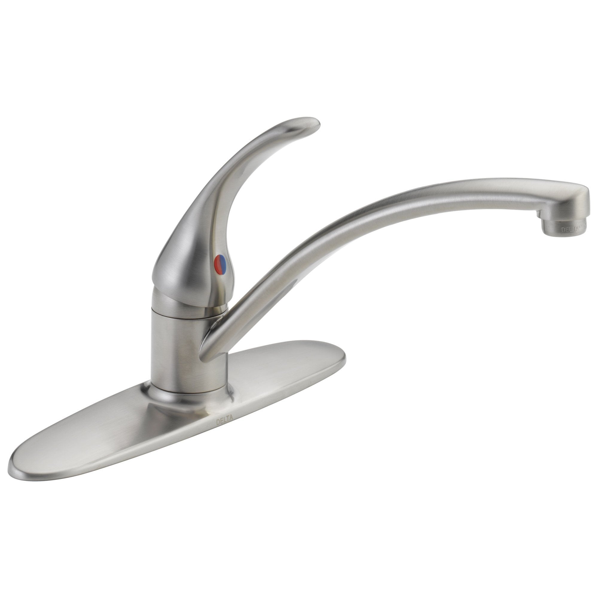 Delta Foundations Collection Stainless Steel Finish Single Handle Swivel Spout Kitchen Faucet DB1310LFSS