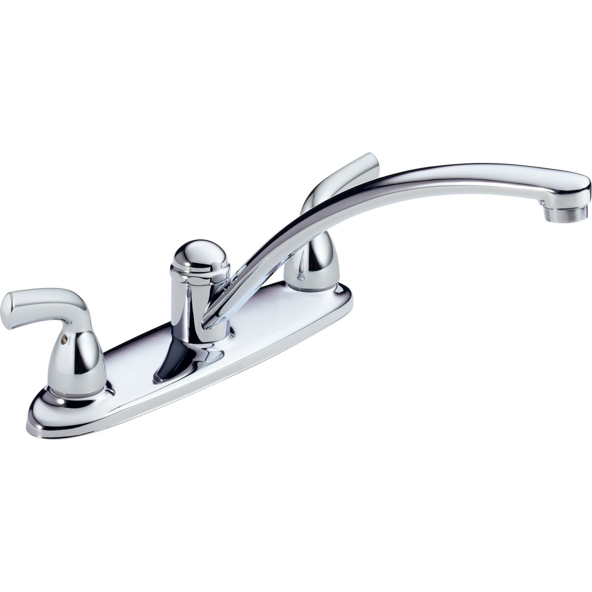 Delta Foundations Classic Two Handle Centerset Chrome Kitchen Sink Fau