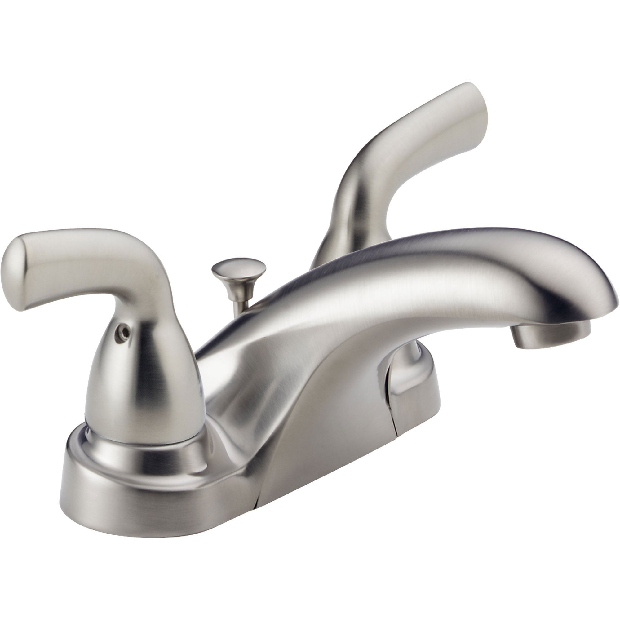 Delta Foundations 4" Centerset Stainless Steel Finish Bathroom Faucet 550054