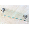 Kingston Tempered Bathroom Glass Shelves Satin Nickel Glass Shelf BA1169SN