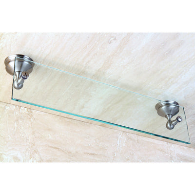 Kingston Tempered Bathroom Glass Shelves Satin Nickel Glass Shelf BA1169SN