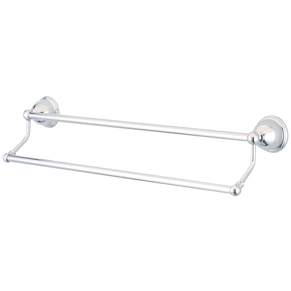 Bathroom Accessories Chrome 24" Double Towel Bar Dual Towel Rack BA396