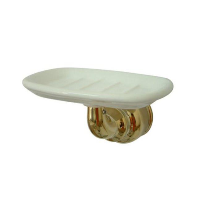 Kingston Brass Polished Brass Magellan wall mount soap dish holder BA605PB