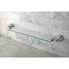 Kingston Brass Chrome Magellan wall mounted bathroom glass shelf BA609C