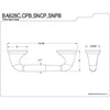 Kingston Chrome/Polished Brass Magellan ii toilet tissue paper holder BA628CPB