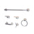 Accessories sets Chrome Complete Bathroom accessory set BAK1110C2