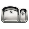 Blanco Wave Undermount Stainless Steel 32.1 inch 0-Hole 1-1/2 Bowl Kitchen Sink 165461