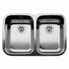 Blanco Supreme Undermount Stainless Steel 32 inch 0-Hole Equal Double Bowl Kitchen Sink 359149