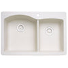 Blanco Diamond Dual Mount Composite 33x22x9.5 inch 1-Hole Double Bowl Kitchen Sink in Biscuit 439557