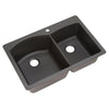Blanco Diamond Dual-Mount Composite 33x22x9.5 1-Hole Double Bowl Kitchen Sink in Anthracite 466105