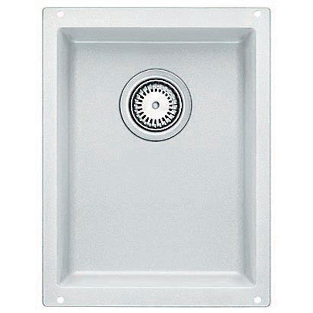 Blanco Precis Undermount Composite 13.37x18x7.5 0-Hole Single Bowl Kitchen Sink in White 467331