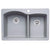 Blanco Diamond Dual Mount Composite 22x9.5x9.5 1-Hole Double Bowl Kitchen Sink in Metallic Gray 469629