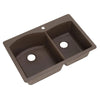 Blanco Diamond Dual Mount Composite 33x22x9.5 1-Hole Double Bowl Kitchen Sink in Cafe Brown 509531