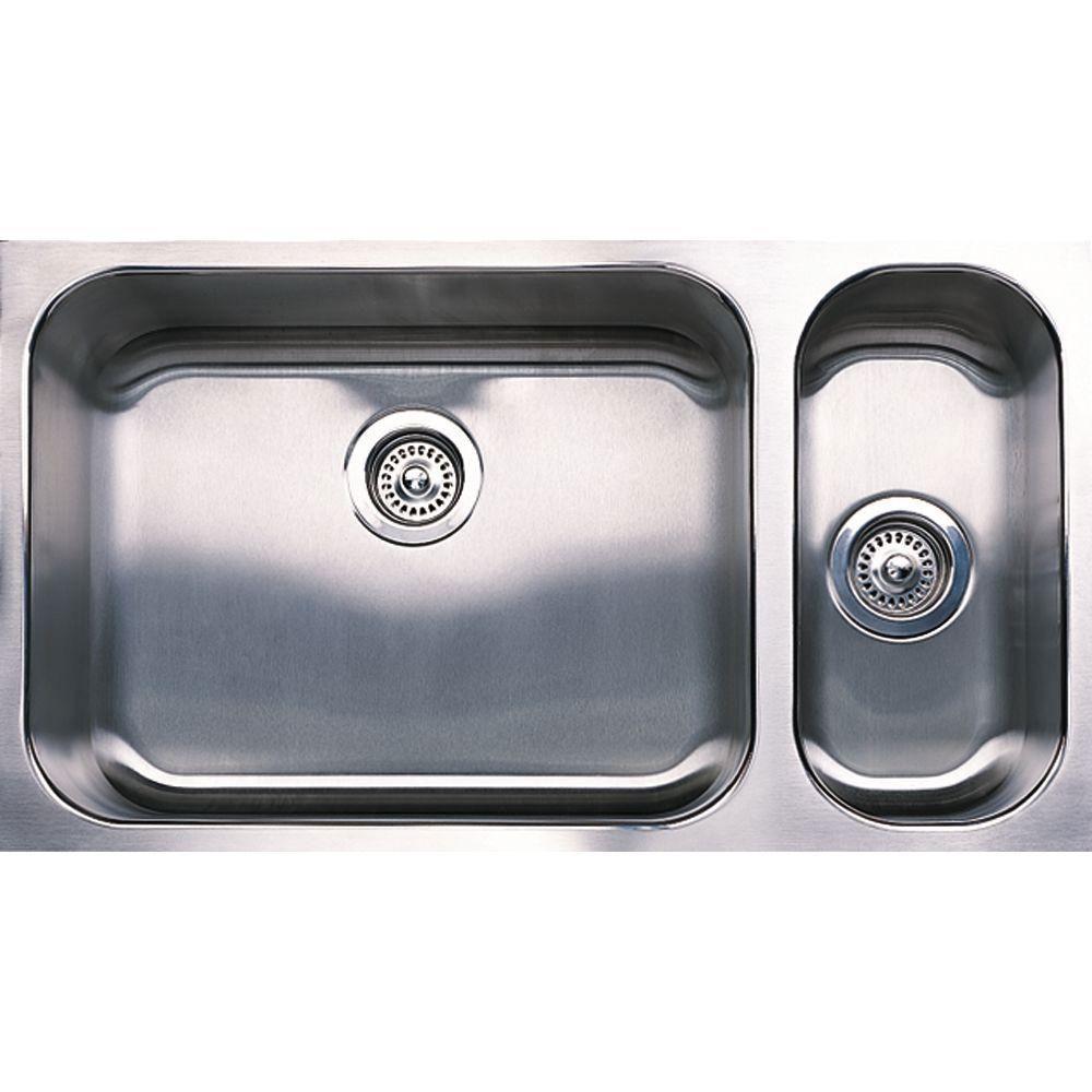 Blanco Spex Plus Undermount Stainless Steel 32 inch 0-Hole 1-1/2 Double-Bowl Kitchen Sink 715665