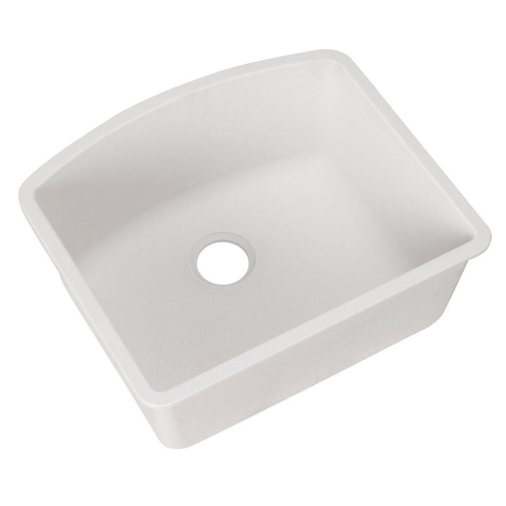 Blanco Diamond Undermount Composite 24x20.8x10 0-Hole Single Bowl Kitchen Sink in White 715717