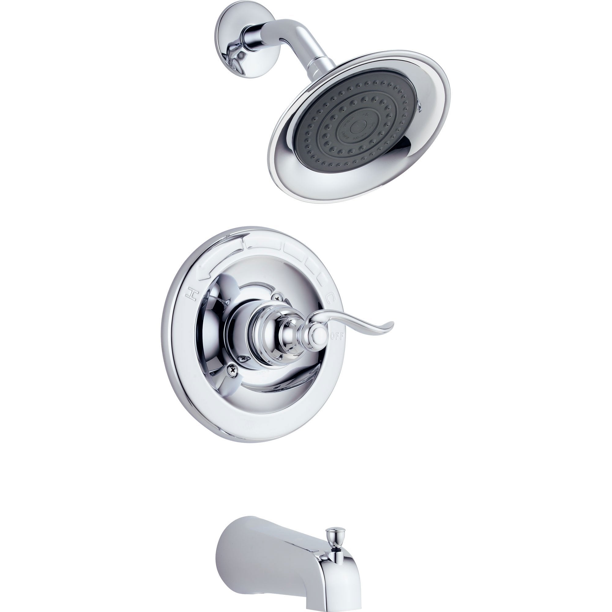 Delta Windemere Chrome Tub and Shower Combination Faucet Includes Valve D228V