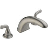 Delta Stainless Steel Finish Widespread Roman Tub Filler Faucet with Valve D930V