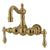 Kingston Brass Polished Brass Wall Mount Clawfoot Tub Faucet CC1001T2