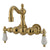 Kingston Brass Polished Brass Wall Mount Clawfoot Tub Faucet CC1005T2