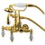 Kingston Polished Brass Wall Mount Clawfoot Tub Faucet w hand shower CC1009T2