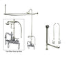 Chrome Clawfoot Tub Faucet Shower Kit with Enclosure Curtain Rod 1010T1CTS