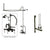 Oil Rubbed Bronze Clawfoot Tub Faucet Shower Kit with Enclosure Curtain Rod 1017T5CTS