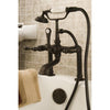 Kingston Oil Rubbed Bronze Deck Mount Clawfoot Tub Faucet w hand shower CC103T5