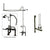 Oil Rubbed Bronze Clawfoot Tub Faucet Shower Kit with Enclosure Curtain Rod 103T5CTS