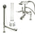 Chrome Deck Mount Clawfoot Bath Tub Filler Faucet w Hand Shower Package CC106T1system