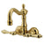 Kingston Brass Polished Brass Wall Mount Clawfoot Tub Faucet CC1071T2
