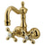 Kingston Brass Polished Brass Wall Mount Clawfoot Tub Faucet CC1077T2