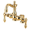 Kingston Brass Polished Brass Deck Mount Clawfoot Tub Faucet CC1091T2