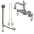 Chrome Deck Mount Clawfoot Tub Faucet Package w Drain Supplies Stops CC1096T1system