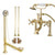 Polished Brass Deck Mount Clawfoot Tub Filler Faucet w Hand Shower Package CC109T2system