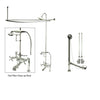 Chrome Clawfoot Tub Faucet Shower Kit with Enclosure Curtain Rod 110T1CTS